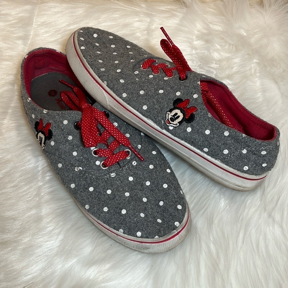 Minnie Mouse Disney Grey Polka Dot Sneakers